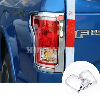 Ford için F150 F-150 ABS Krom Arka Kuyruk Sis Lambası ayar kapağı 2015-2019 2 adet Araba Aksesuarları İç Araba Dekor Araba Trim