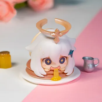 Genshin Darbe Paimon Gıda Tema Kör Rastgele Kutu Oyuncaklar Anime Figürü Eylem Sürpriz Çanta Caja Ciega Modeli Doğum Günü Kız Hediye için