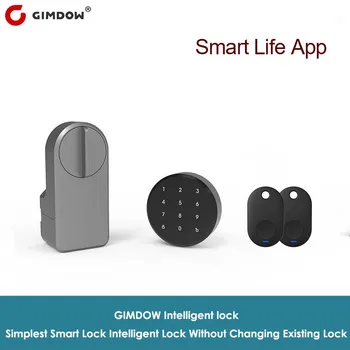GIMDOW Akıllı Kapı Tuya Akıllı App Şifre Elektrikli Otel Bluetooth Daire Dijital Soyunma Tuya Akıllı Kilit