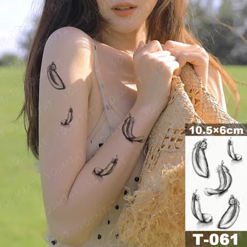 Hattı Çiçek Gül Şakayık Çapa Tüy Kanat Transferi Su Geçirmez Geçici Dövme Etiket Kadın Erkek Kol Vücut Sanatı Flaş Sahte Dövme 2