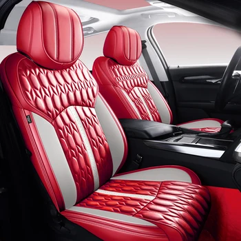 High End Özel Fit oto aksesuarları için klozet kapağı tam set merkezi delikli deri özel tüm sedan SUV modelleri