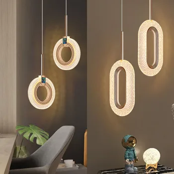 Iskandinav LED Avize iç mekan aydınlatması Avize lamba aksesuarı Ev Oturma Odası Yatak Odası Başucu Lambası Merdiven Modern Lüks Dekorasyon