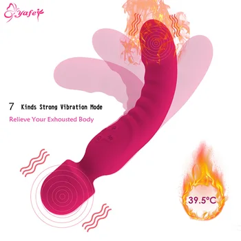 Isıtma vibratör Av değnek masajı vibratör su geçirmez yumuşak yapay penis vibratör G noktası klitoris stimülatörü yetişkin seks oyuncakları kadın için 0