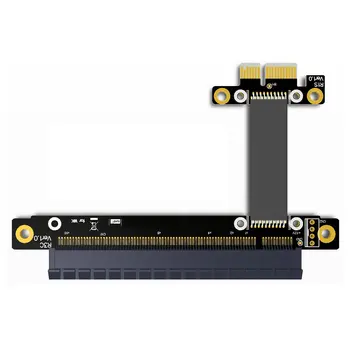 Jımıer 30 cm 40 cm 50 cm 60 cm PCI-E Gen3.0 1x İla 16x Yükseltici Kablo PCI-Express PCI-E X16 Genişletici Sağ Açılı Dirsek Tasarımı