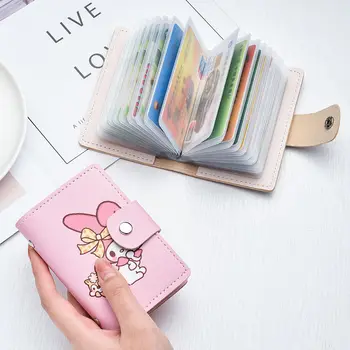 Kawaii Sanrios kart çantası Sevimli Benim Melody Pochacco Ponpon Purin Karikatür Pu Çoklu Kart Büyük Kapasiteli kart çantası Kızlar için hediye 1