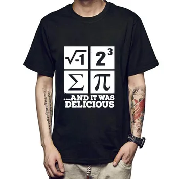 Komik Matematik Tasarım Baskı O-yaka Pamuk Büyük Boy Yüksek Kaliteli Rahat erkek Üstleri Hip Hop Unisex Giyim Yaz Yeni Erkek T-shirt