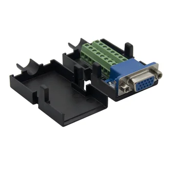 Konut desteği ile 3 + 9 VGA dişi konnektör DIY vga kablosu