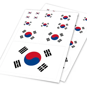 Kore Bayrağı Taegeukgi Ho Araba Oto Motosiklet Logo Çıkartması Seti PVC Etiket Çizik Kapalı Kapak İpad Dizüstü Dizüstü Kullanışlı Araba Styling