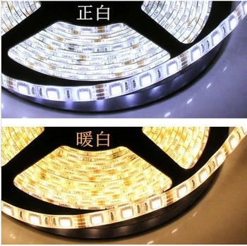 LED aydınlatma şeritleri 5 M 300 leds fita tira de led luces 10MM PCB Bant Rulo Su Geçirmez SMD 5050 12 v rgb esnek Led şerit ışık