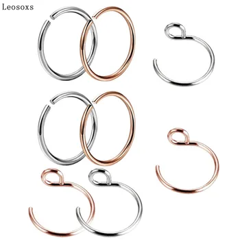 Leosoxs 8 Adet Paslanmaz Çelik Burun Halkası Avrupa ve Amerikan Moda Alternatif Piercing Takı Sıcak Satış