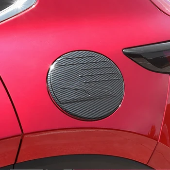 Mazda için CX-30 CX30 2020 ABS Karbon Fiber Yakıt Deposu kapatma başlığı Trim Gaz Tankı Koruyucu Sticker Araba Styling 2