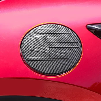 Mazda için CX-30 CX30 2020 ABS Karbon Fiber Yakıt Deposu kapatma başlığı Trim Gaz Tankı Koruyucu Sticker Araba Styling 3