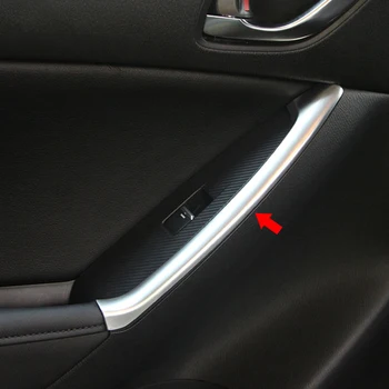 Mazda için CX-5 CX5 2012 2013 2014 2015 2016 ABS Mat İç Arka Kapı Kol Dayama kulp kılıfı Trim Araba Styling Aksesuarları 2 adet