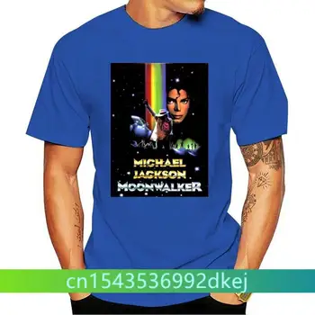 Michael Jackson Moonwalker Özel Erkek moda tişört Tee S-3XL Yeni-Siyah