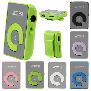 Mini Klip Çiçek Desen MP3 Çalar Müzik Medya Desteği Micro Sd TF Kart BK