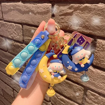 Moda Sanrio Anahtarlık Kawaii Cinnamoroll Hello Kitty Sevimli Bebek Araba Anahtarlık Sırt Çantası Kolye Süsler Aksesuarları Çocuklar Hediyeler