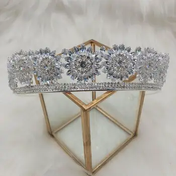 Moda ve zarif Rhinestone Gelin Düğün taç takı saç süsü retro Kristal Düğün headdress taç takı