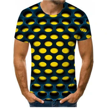 Nefes O-Boyun kısa kollu 3D sıcak satış yaz 2021 moda rahat spor artı boyutu T-shirt geometrik serisi yaz 2021 0