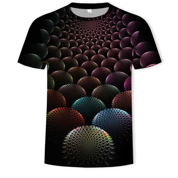 Nefes O-Boyun kısa kollu 3D sıcak satış yaz 2021 moda rahat spor artı boyutu T-shirt geometrik serisi yaz 2021 1