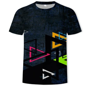 Nefes O-Boyun kısa kollu 3D sıcak satış yaz 2021 moda rahat spor artı boyutu T-shirt geometrik serisi yaz 2021 3