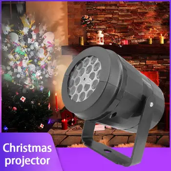 Noel Led projeksiyon ışığı USB renkli kar tanesi projektör tage ışık tatil parti malzemeleri Noel dekoratif LED ışıkları