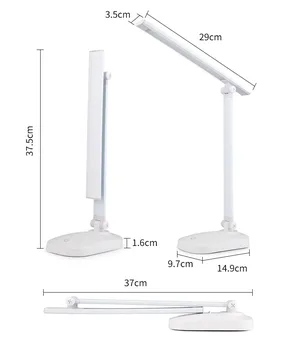 Ofis gece ışıkları şarj edilebilir katlanabilir göz koruması dokunmatik kısılabilir okuma Modern masa lambası çalışma için 2