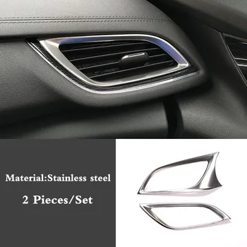Opel Insignia 2017 için 2018 2019 2020 Paslanmaz çelik Araba sol ve sağ klima çıkış Kapağı Trim İç Aksesuarları