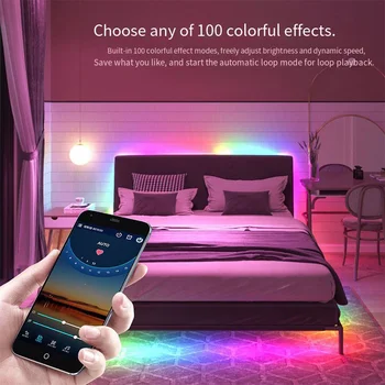 Oturma odası kısılabilir köşe Zemin Lambası akıllı RGB LED ruh ışık renkli atmosfer lambaları ev dekor için iç Aydınlatma 4