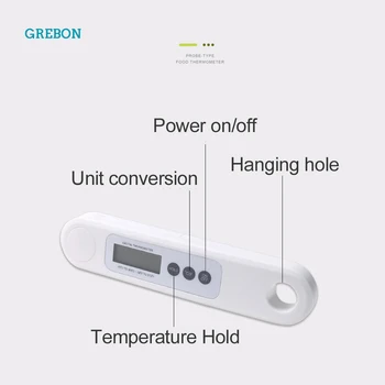 Paslanmaz Çelik Gıda Termometre Dijital Termometre Sıcaklık dedektör sensörü Mutfak pişirme fırını Pişirme Aksesuarları Et 2