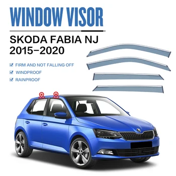 Pencere Siperliği Skoda Fabia İçin 5J NJ 2008-2020 Otomatik Kapı Siperliği Weathershields Pencere Koruyucuları