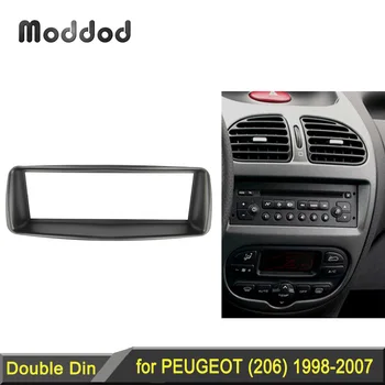 PEUGEOT 206 için tek Din Ses Fasya Stereo Radyo GPS DVD CD Paneli Dash Montaj Kurulum Kiti Trim Çerçeve