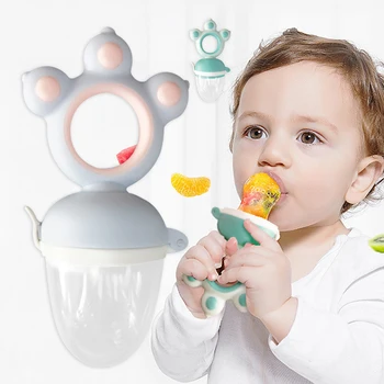 pratik Bebek mama besleyici Emzik BPA Ücretsiz ev Yürüyor Bebek Silikon Diş Çıkarma Oyuncak Bebek Malzemeleri Meyve ve Sebze için