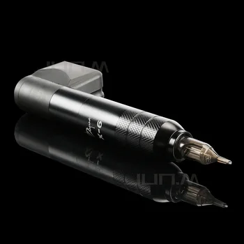 Profesyonel X6 Kablosuz şarj edilebilir kartuş iğne döner dövme makineli tüfek iki pil ile 2