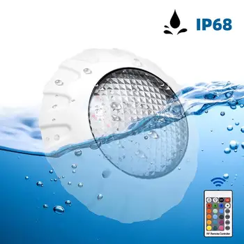 RGB LED Yüzme havuz ışığı 12 W / 38 W IP68 Su Geçirmez Açık Bahçe Sualtı atmosfer ışığı sualtı su geçirmez led ışıkları