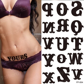 sahte dövme mektup siyah ingilizce kelimeler dövme yazı kalp minimalist dövme etiket kadın erkek kız vücut sanatı el geri
