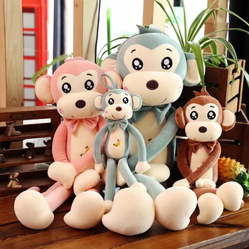Sevimli peluş oyuncak güzel doldurulmuş hayvan maymun bebek Doğum günü hediyeleri çocuklar İçin