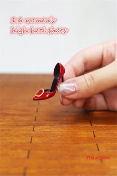 Siyah / Kırmızı / Pembe Renk ACNTOYS 1/6 Ölçekli ACN004 OL kadın Yüksek Topuklu Ayakkabı Modeli Zarif 12 