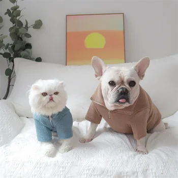 Sıcak Pet Köpek Giysileri Küçük Orta Köpekler için Moda Köpek POLO GÖMLEK Fransız Bulldog İç Çamaşırı Lüks Schnauzer Pug Giyim