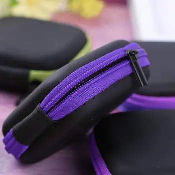 Taşınabilir Kare Fermuar Durumda USB şarj kablosu Kulaklık Kablosu saklama çantası Kulaklık Kılıfı Kulaklık Kutusu Kulaklık Organizatör Vaka