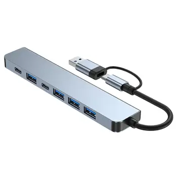 Taşınabilir USB Tip C Hub Alüminyum Alaşımlı 5W şarj portu Yerleştirme İstasyonu Multiport Adaptörü Dönüştürücü Klavye Laptop için