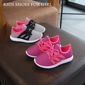 Toddler kız sneakers çocuk ayakkabıları çocuk spor ayakkabı dış ticaret kızların rahat ayakkabılar örgü ayakkabı çocuk ayakkabı kız için