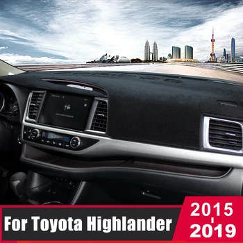 Toyota Highlander Kluger için XU50 2015-2018 2019 Araba Dashboard Mat Kapakları Güneş Gölge Pad Halı Koruyucu Iç Aksesuarları