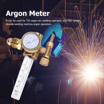 Tüm Pirinç Argon Ölçer Profesyonel CGA580 Konektörü Basınç tahliye vanası G5 / 8 Erkek Dişli Aletleri Kaynak gaz silindiri