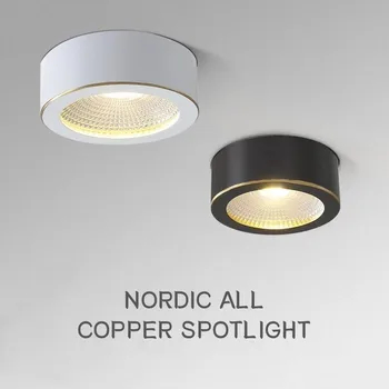 Ultra ince LED Downlight Bakır İskandinav Tavan Spot Koridorlar için Mutfak Oturma Odaları Modern Ev Dekor aydınlatma armatürü