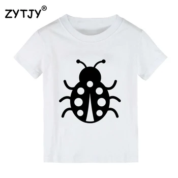 Uğur böceği Baskı Çocuklar tshirt Erkek Kız t shirt Çocuk Yürümeye Başlayan Giysi Komik Tumblr En Tees Bırak Gemi Y-126