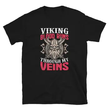 Viking Kan Çalışır Damarlarımdan-Viking 2022 erkek %100 % Pamuklu Rahat T-shirt Gevşek Üst Boyutu S-3XL