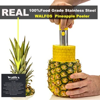WALFOS 304 Paslanmaz Çelik Ananas Dilimleme Soyma Meyve Tart Dilimleme Mutfak Kolay Aracı Ananas Spiral Kesici Aksesuarları 1