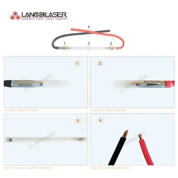 YAG lazer sistemi için YAG lazer lamba, boyut: 7*80 * 135F - wire , dövme silme sistemi için lamba 1