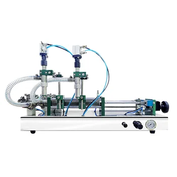 Yarı Otomatik Losyon Şişesi Kozmetik dolum makinesi Su İçecek Bal Krem Çift Kafa Sıvı Kantitatif dolum makinesi