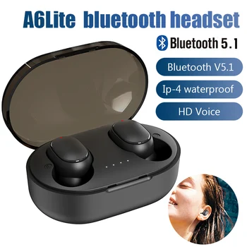 Yeni A6 Lite TWS Bluetooth 5.0 Kulaklık Stereo Gerçek Kablosuz kulak içi kulaklık Spor Kulaklık Telefon için Fone kablosuz kulaklık